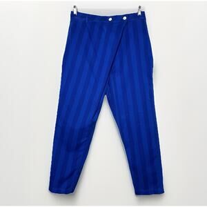 Scotch & Soda 29/32 Blauw Trousers Amsterdam Fold Pants Blue Indigo Stripe Retro